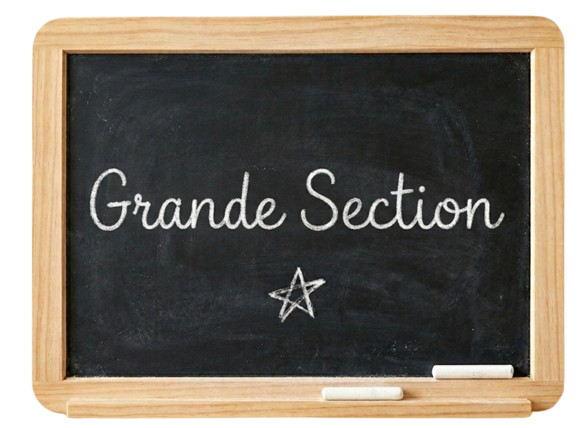 Tableau ardoise avec écrit Grande Section